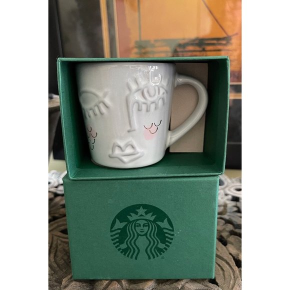 Starbucks 3oz Demitasse Espresso Cup Siren Mermaid Face 2016 NWT - Picture 2 of 3